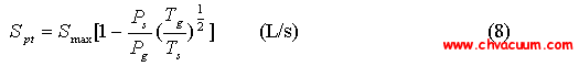 低溫冷凝泵的實(shí)際抽速計(jì)算公式