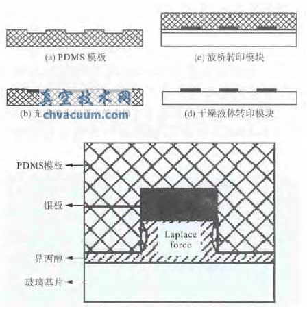 納米銀墨水的液橋轉(zhuǎn)印流程